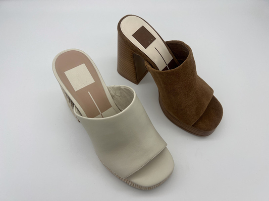 Ledernes ODM Brown offener Toe Heel Sandals die Abendschuhe der bequemen Frauen