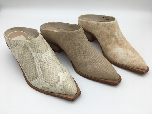 Die ledernen Abendschuhe Soem-Frauen schlossen Toe Pointed Toe Brown ROHS