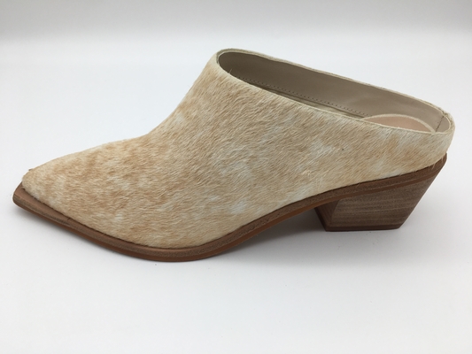 Die ledernen Abendschuhe Soem-Frauen schlossen Toe Pointed Toe Brown ROHS