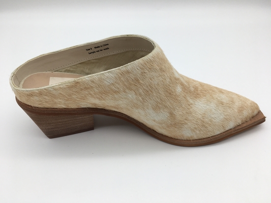 Die ledernen Abendschuhe Soem-Frauen schlossen Toe Pointed Toe Brown ROHS