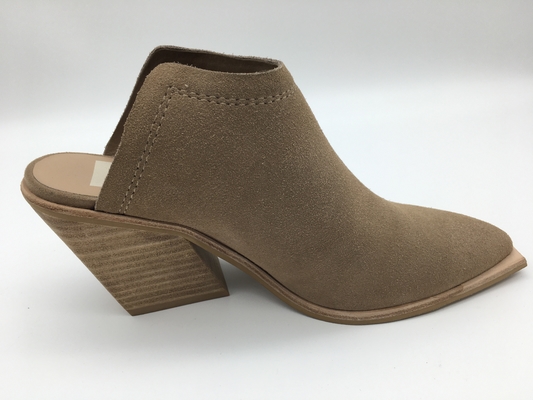 Lederne die Abendschuh-Beige der zufälligen Plattform-Frauen 3 Zoll-Fersen-geschlossene Zehe