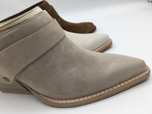 Lederne die Abendschuh-Beige der zufälligen Plattform-Frauen 3 Zoll-Fersen-geschlossene Zehe