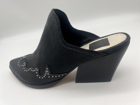 Sparkly geschlossenes Toe Platform Womens Dress Shoes-Schwarz-weiche Kuh-Velourleder-Schuhe
