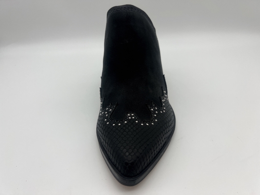 Sparkly geschlossenes Toe Platform Womens Dress Shoes-Schwarz-weiche Kuh-Velourleder-Schuhe