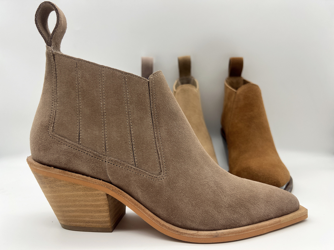 Halbstiefel brauner weicher Kuhvelourleder Frauen Kleider, ABSferse mit rutschfestem outsole TPR