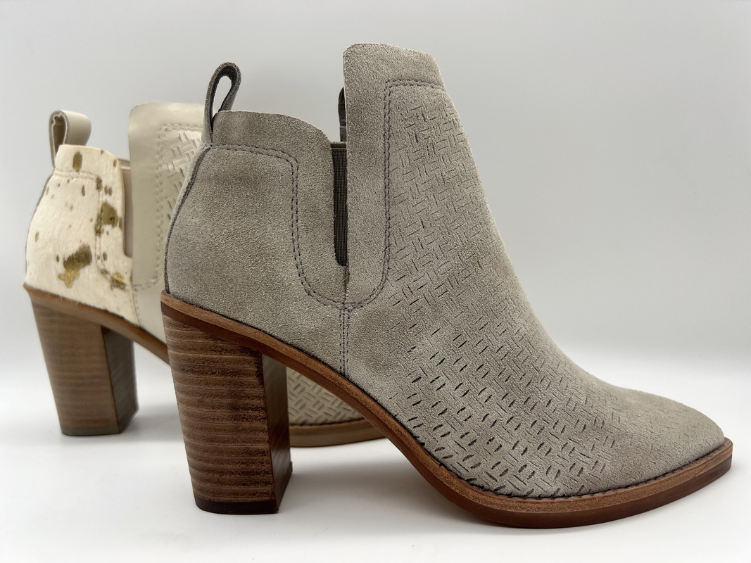 ABSferse mit TPR-outsole, weichem Sprungsvelourleder und metallisches Haar Halbstiefeln lederner Frauen Kleider