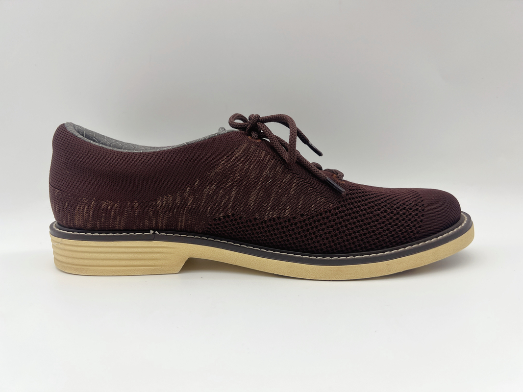 Weiche zwei Tone Leather Lace Up Work beschuht das Brown der Frauen mit einer Einheit Gummi-Outsole