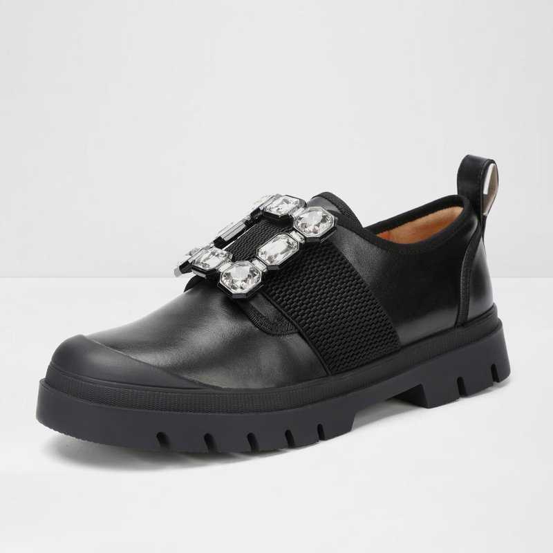 Schwarze Wohnung für Frauen neue Stile Bürodame Schuh, lässiger Mary Jane flacher Schuh