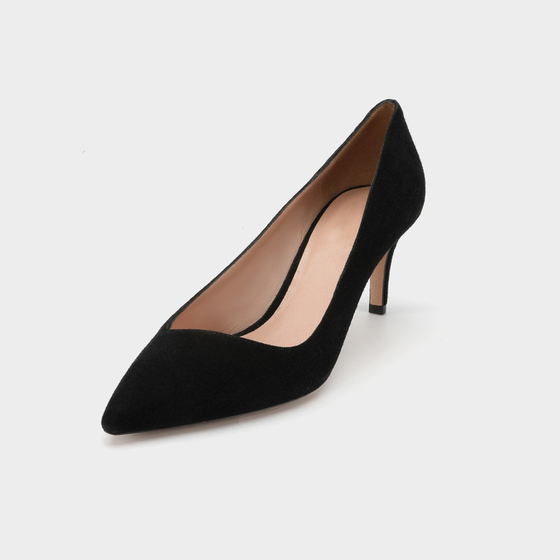 Dünne Fersen zeigten Toe Leather Shoes, den Beleg 3 Zoll-schwarzer Frauen auf Abendschuhen